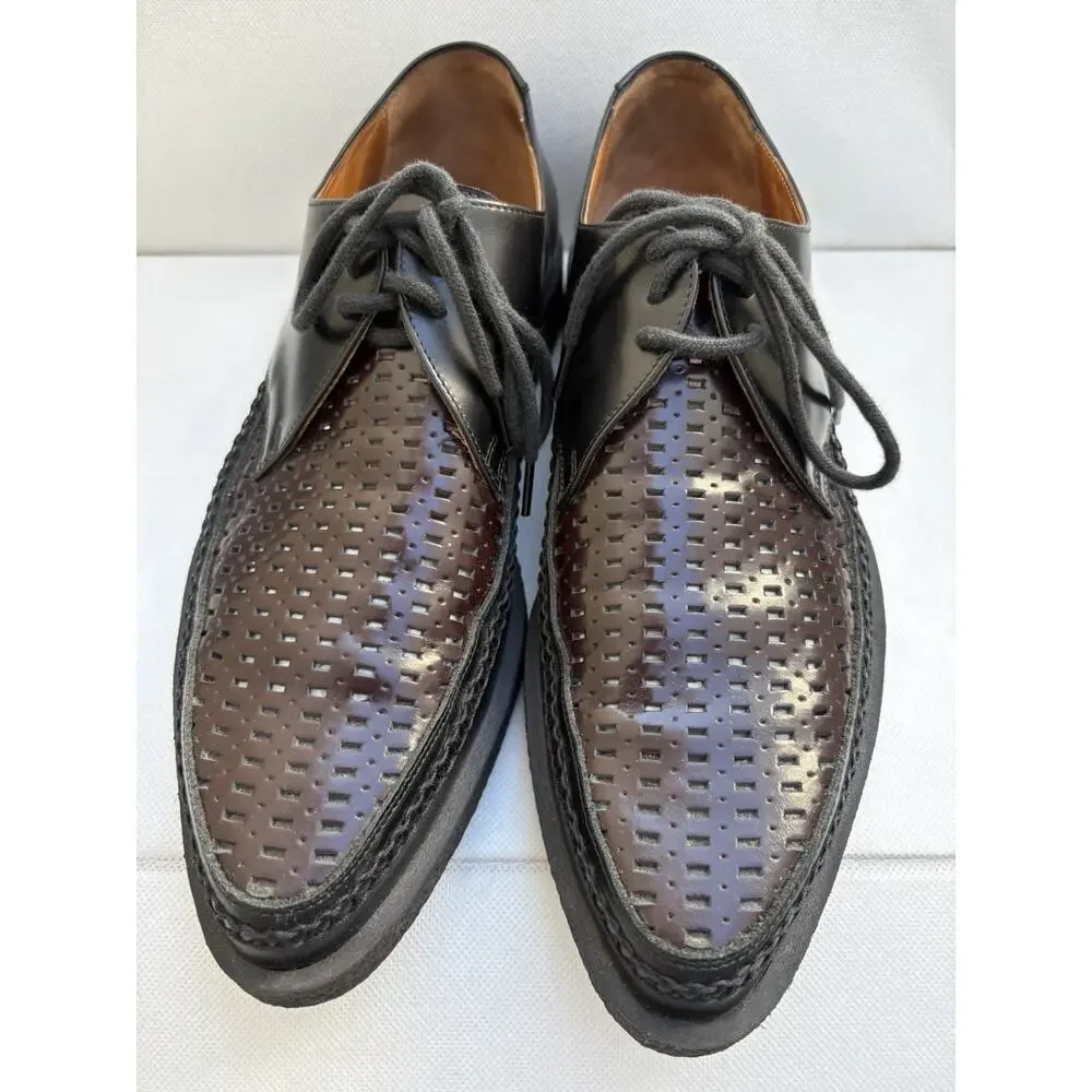 Marc Jacobs Made In Italy Woven Leather Derby Shoes Mens EU 41 US 8 Oxford EUC